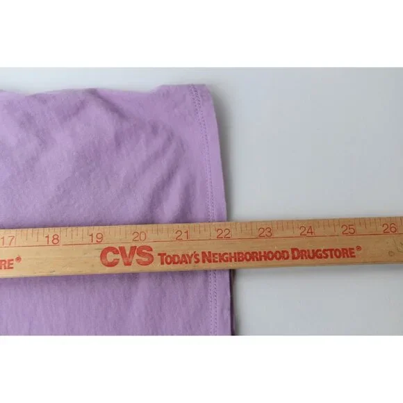 Vince Light Purple Pink Sheer Crew Neck Knit Top Cowl Neck Size S 100% Cotton - Picture 12 of 12